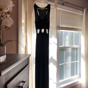 Cutout black maxi